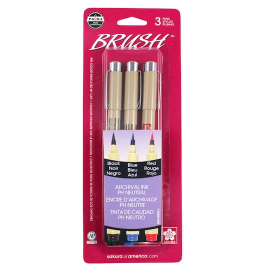Pigma&#xAE; Brush&#x2122; 3 Color Pen Set